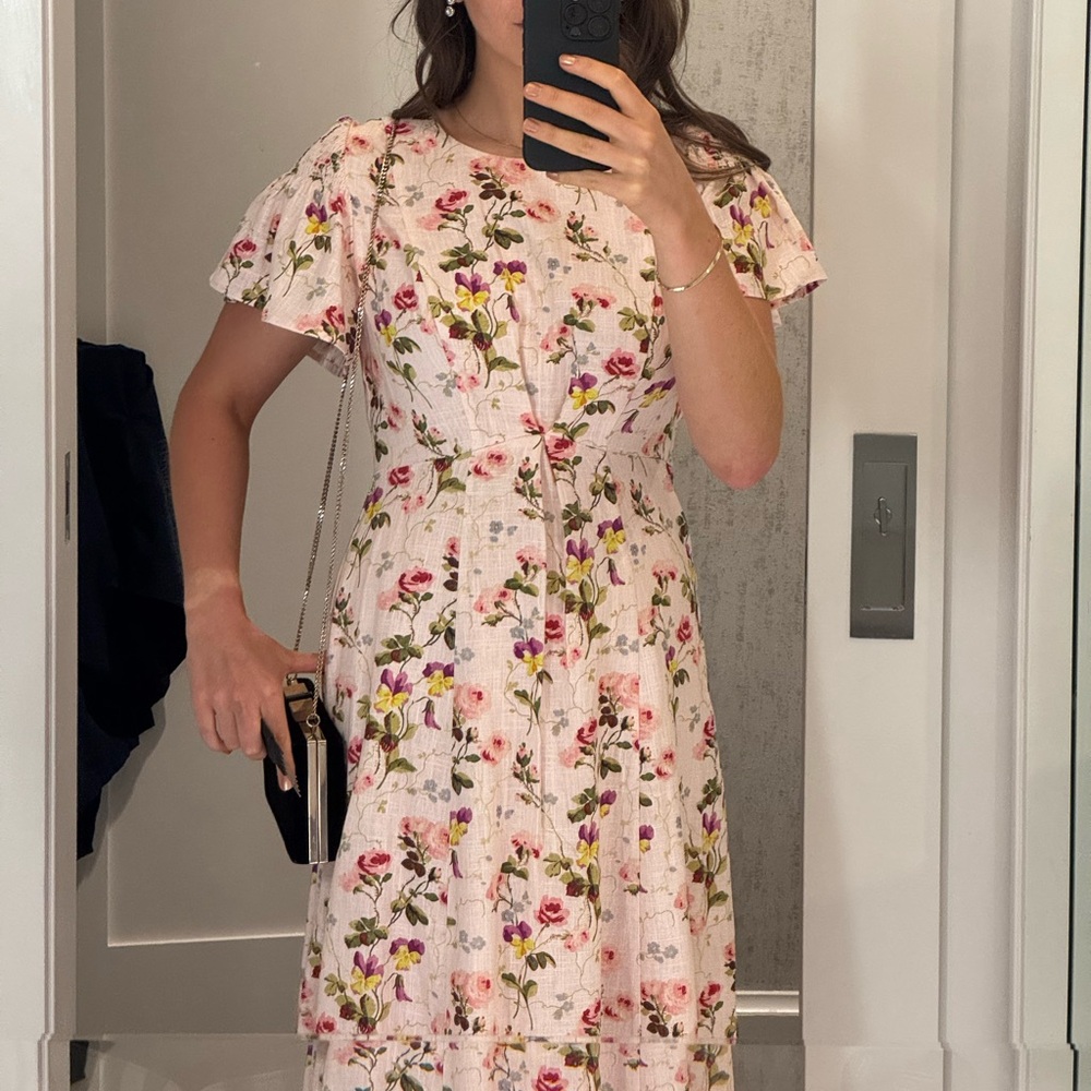 Hill House Home The Dominique Floral Maxi Dress - pink bluebonnet - Picture 3 of 4